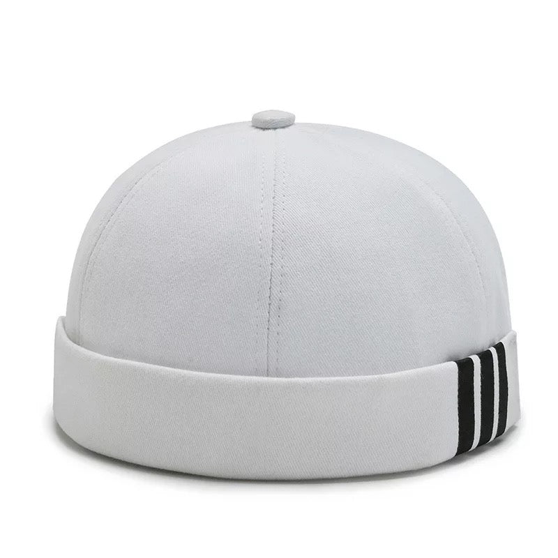 Brimless white hat
